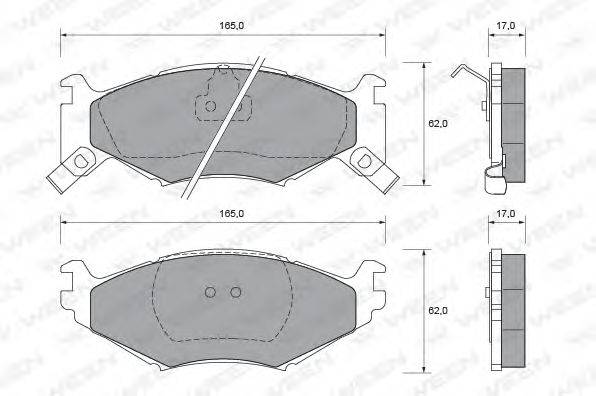 WEEN 1511680 Комплект тормозных колодок, дисковый тормоз