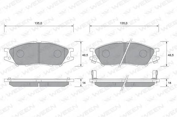 WEEN 1511378 Комплект тормозных колодок, дисковый тормоз