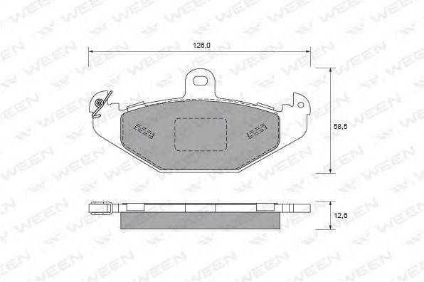 WEEN 1511909 Комплект тормозных колодок, дисковый тормоз