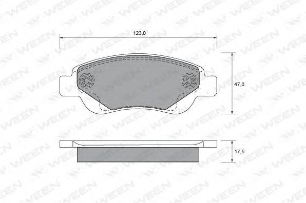 WEEN 1512001 Комплект тормозных колодок, дисковый тормоз