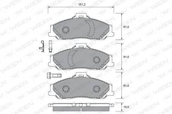 WEEN 1512315 Комплект тормозных колодок, дисковый тормоз