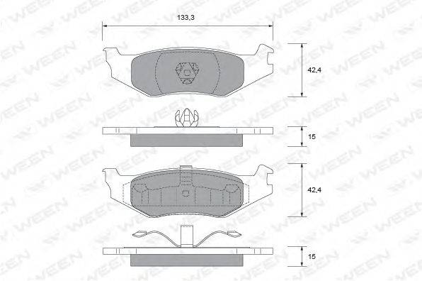 WEEN 1512412 Комплект тормозных колодок, дисковый тормоз