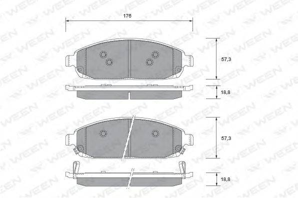 WEEN 1512504 Комплект тормозных колодок, дисковый тормоз