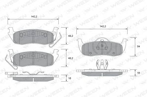 WEEN 1512506 Комплект тормозных колодок, дисковый тормоз