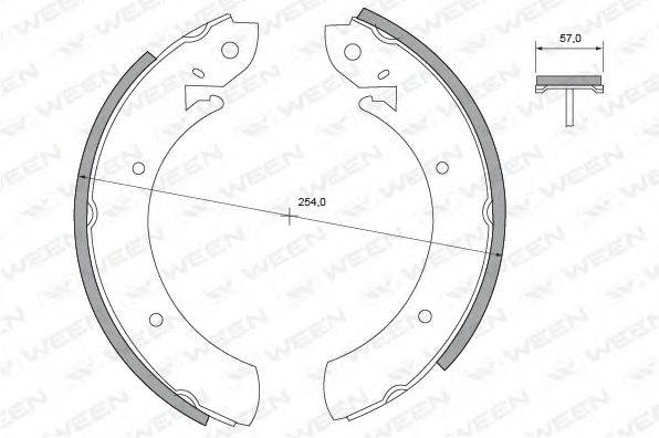 WEEN 1522027 Комплект тормозных колодок