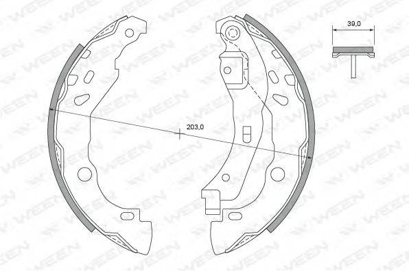 WEEN 1522039 Комплект тормозных колодок