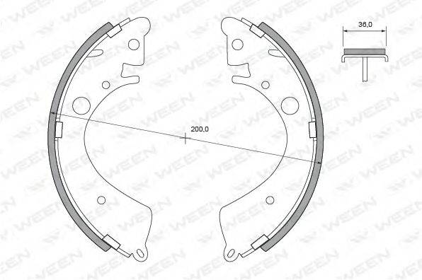 WEEN 1522056 Комплект тормозных колодок