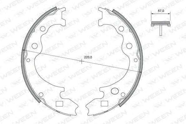 WEEN 1522109 Комплект тормозных колодок