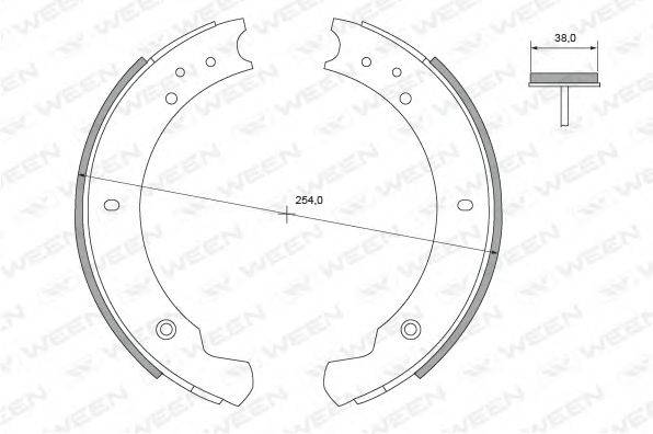 WEEN 1522172 Комплект тормозных колодок