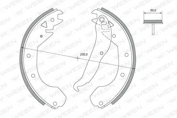 WEEN 1522206 Комплект тормозных колодок