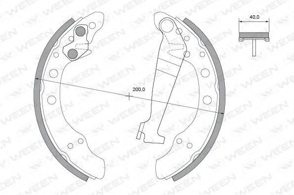 WEEN 1522252 Комплект тормозных колодок