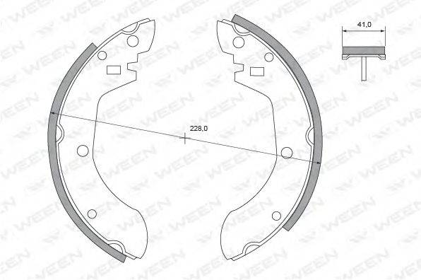 WEEN 1522257 Комплект тормозных колодок