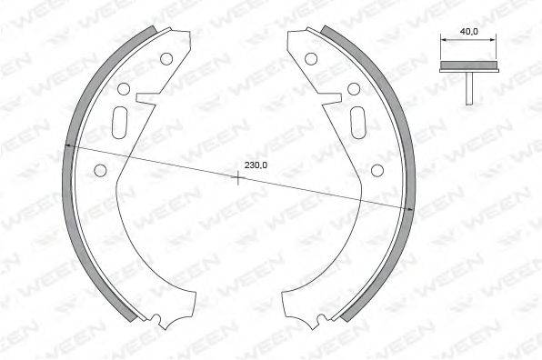 WEEN 1522260 Комплект тормозных колодок