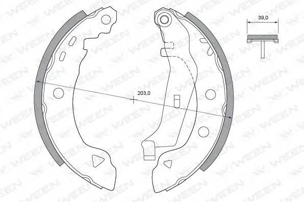 WEEN 1522310 Комплект тормозных колодок