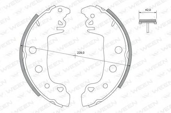 WEEN 1522338 Комплект тормозных колодок
