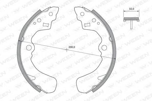 WEEN 1522376 Комплект тормозных колодок