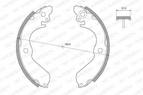 WEEN 1522380 Комплект тормозных колодок