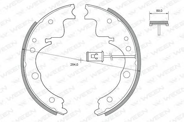 WEEN 1522400 Комплект тормозных колодок