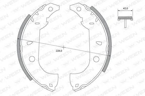WEEN 1522405 Комплект тормозных колодок