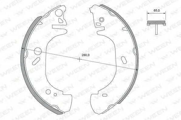 WEEN 1522413 Комплект тормозных колодок