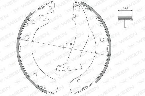 WEEN 1522416 Комплект тормозных колодок