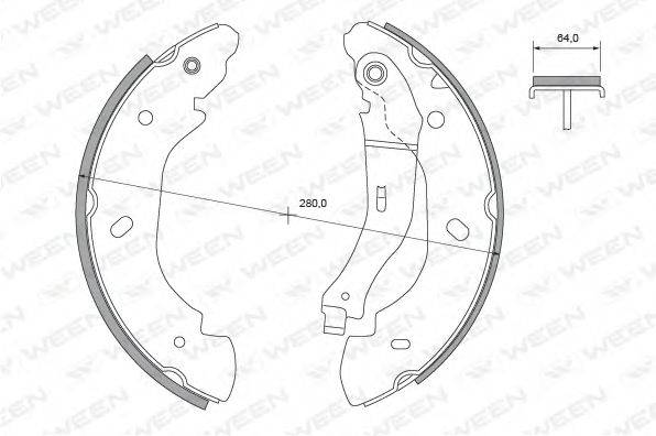 WEEN 1522445 Комплект тормозных колодок