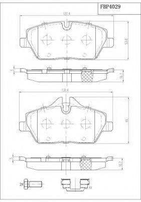 FI.BA FBP4029 Комплект тормозных колодок, дисковый тормоз