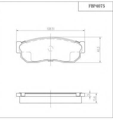 FI.BA FBP4075 Комплект тормозных колодок, дисковый тормоз