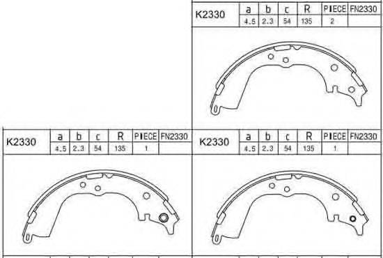 ASIMCO K2330 Комплект тормозных колодок