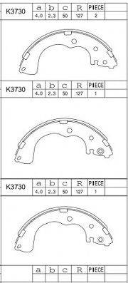 ASIMCO K3730 Комплект тормозных колодок