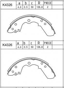 ASIMCO K4326 Комплект тормозных колодок