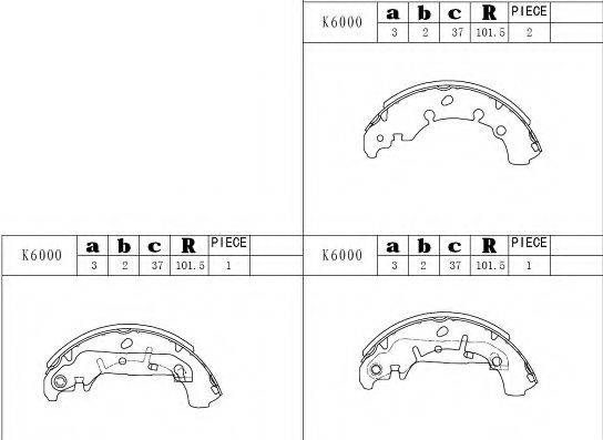 ASIMCO K6000 Комплект тормозных колодок