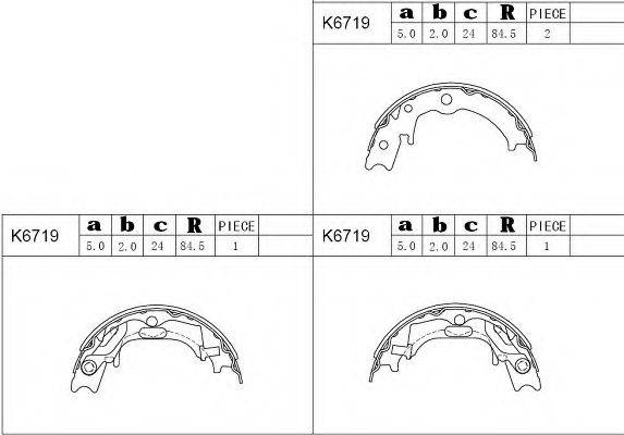 ASIMCO K6719 Комплект тормозных колодок