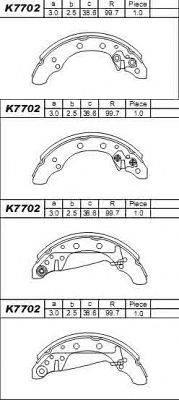 ASIMCO K7702 Комплект тормозных колодок