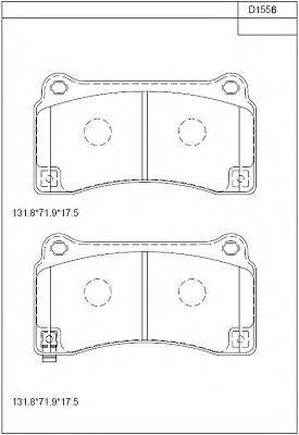 ASIMCO KD1556 Комплект тормозных колодок, дисковый тормоз