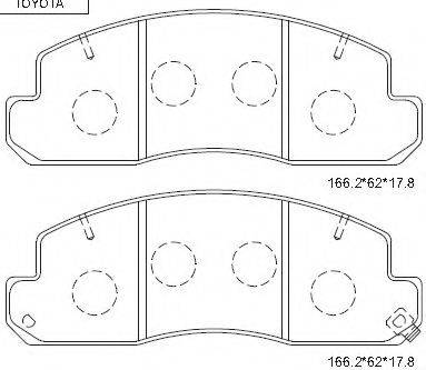 ASIMCO KD2532 Комплект тормозных колодок, дисковый тормоз