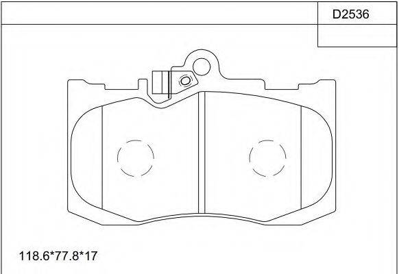 ASIMCO KD2536 Комплект тормозных колодок, дисковый тормоз