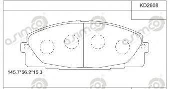 ASIMCO KD2608 Комплект тормозных колодок, дисковый тормоз