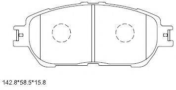 ASIMCO KD2639 Комплект тормозных колодок, дисковый тормоз