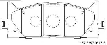 ASIMCO KD2765 Комплект тормозных колодок, дисковый тормоз