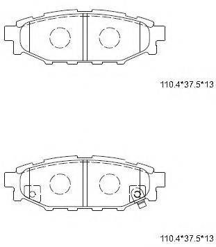 ASIMCO KD3722 Комплект тормозных колодок, дисковый тормоз