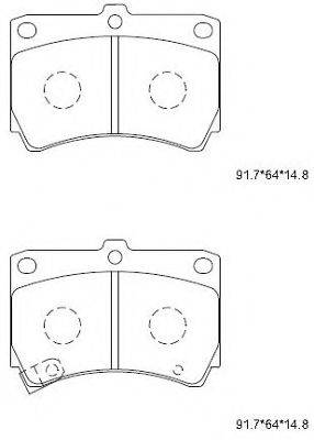 ASIMCO KD3798 Комплект тормозных колодок, дисковый тормоз