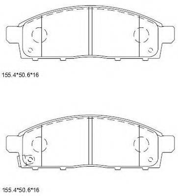 ASIMCO KD4723 Комплект тормозных колодок, дисковый тормоз