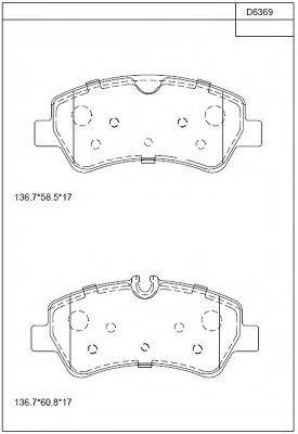 ASIMCO KD6369 Комплект тормозных колодок, дисковый тормоз