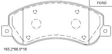 ASIMCO KD6601 Комплект тормозных колодок, дисковый тормоз