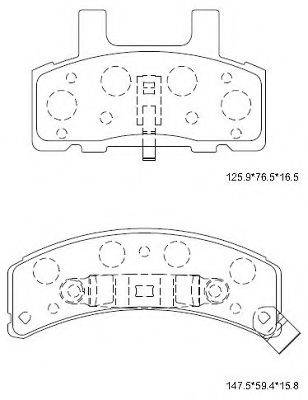 ASIMCO KD6760 Комплект тормозных колодок, дисковый тормоз