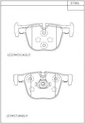 ASIMCO KD7006 Комплект тормозных колодок, дисковый тормоз