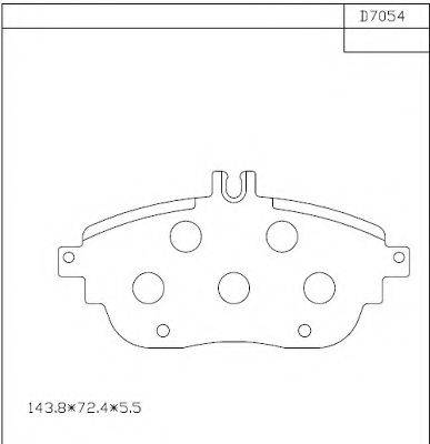 ASIMCO KD7054 Комплект тормозных колодок, дисковый тормоз