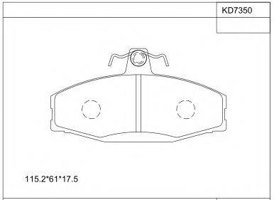 ASIMCO KD7350 Комплект тормозных колодок, дисковый тормоз