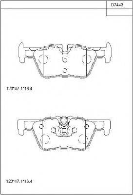 ASIMCO KD7443 Комплект тормозных колодок, дисковый тормоз